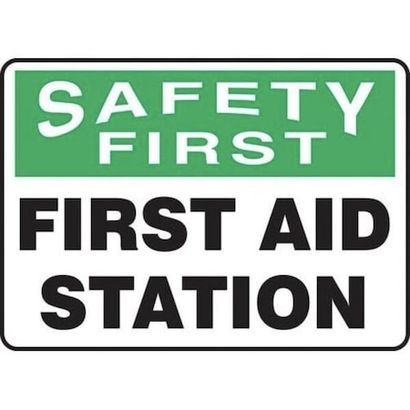 Accuform FIRST AID SIGN 10 in  X 14 in  ACCUSHIELD MFSD972XP